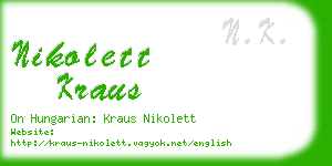 nikolett kraus business card